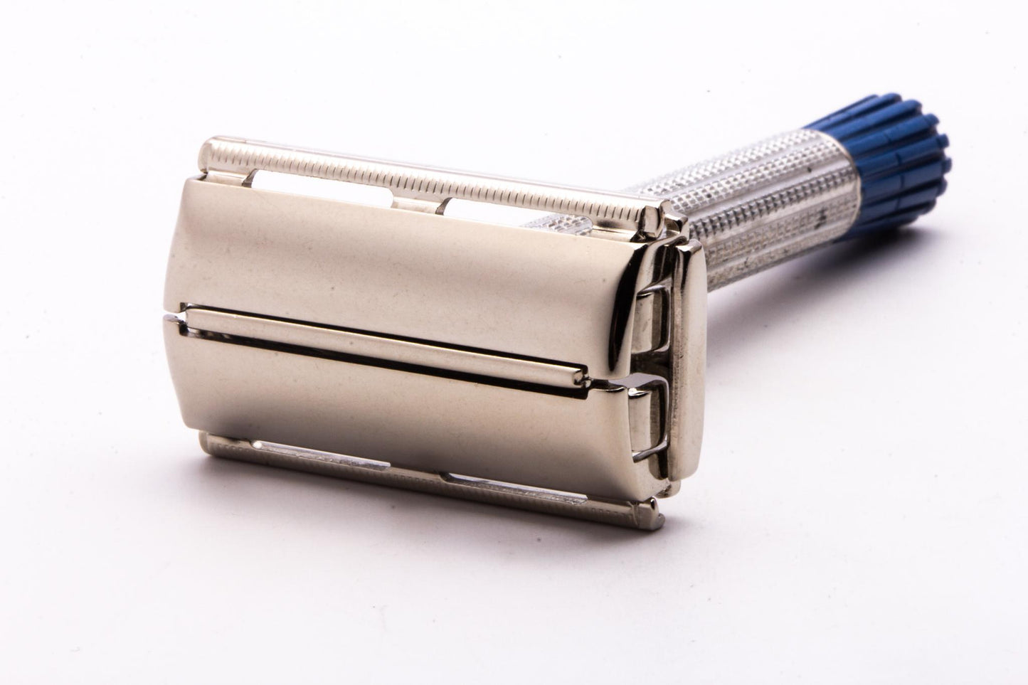 1956 B4 Gillette Blue Tip Light Double Edge Super Speed | Factory Nickel Revamp