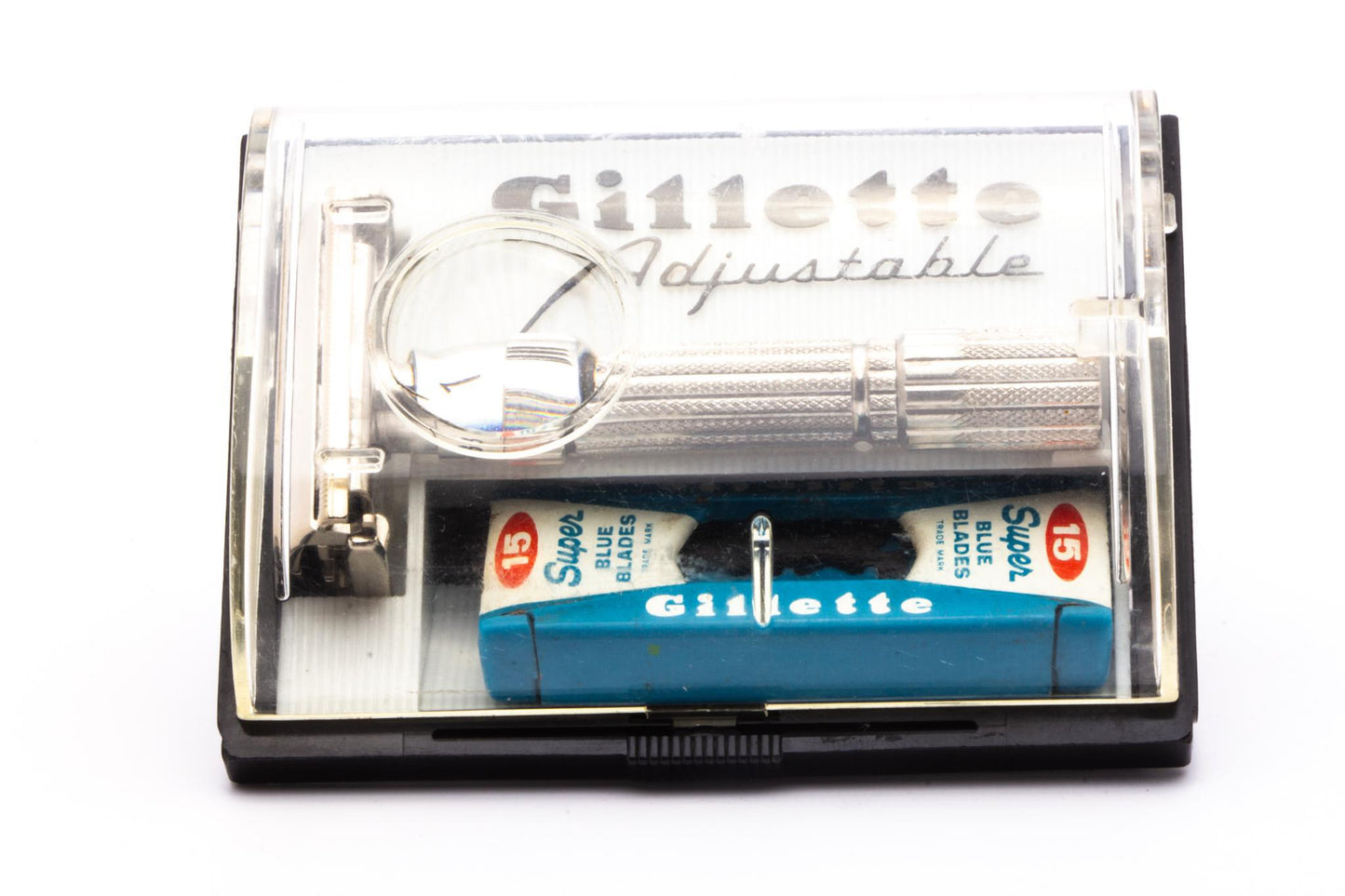 1959 E3 Gillette Fatboy Adjustable Double Edge Razor Set | Original Condition