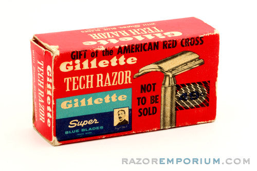 1957 Gillette Ball End Tech DE Razor in Red Box C2