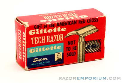 1957 Gillette Ball End Tech DE Razor in Red Box C2