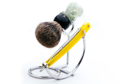 Brush & Straight Razor Stand  | Chrome