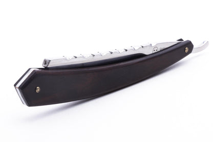 6/8" Gustave Lalune Straight Razor "English Archer" Blackwood Scales