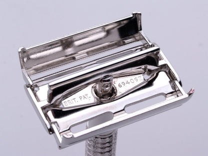 1950's Gillette Flare Tip Rocket Super Speed Safety Razor | Rhodium Revamp | Made in England