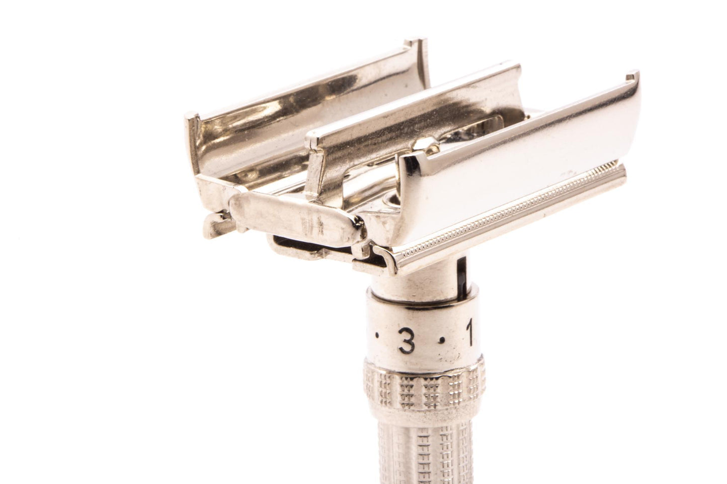 1963 I2 Gillette Slim Aristocrat Adjustable Double Edge Safety Razor | Factory Nickel Revamp