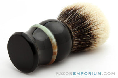 Artisan Badger Black & Jade Shave Brush - 30mm