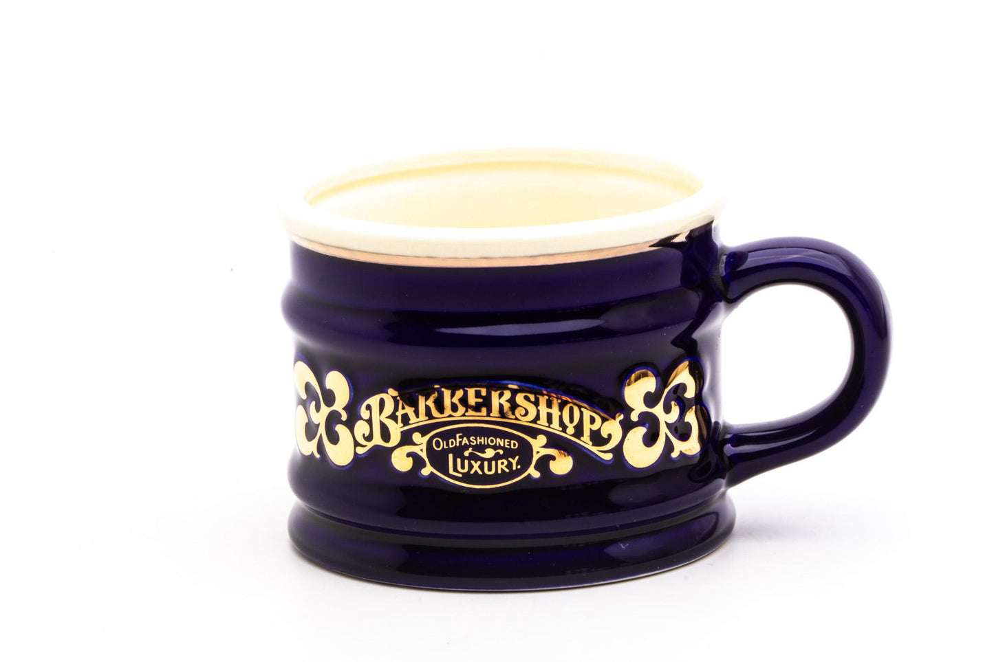 Classic Blue & Cream 1976 Franklin Toiletry Barbershop Old Fashioned Luxury Shaving Mug
