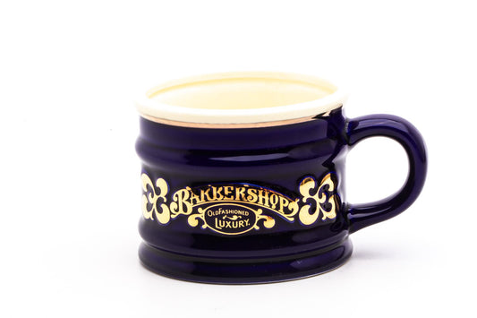 Classic Blue & Cream 1976 Franklin Toiletry Barbershop Old Fashioned Luxury Shaving Mug