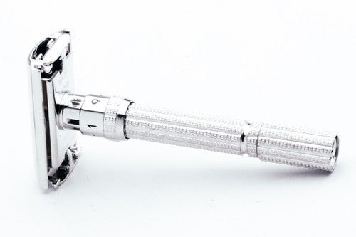 1966 L4 Gillette Slim Adjustable DE Safety Razor Factory  |Factory Nickel Revamp