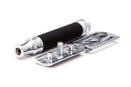 Edwin Jagger DE86RC-14BL Black Rubber Coated Handle Chrome Plated Safety Razor #4