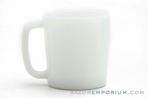 1950's Tally Ho  Vintage Milk Glass Horse Drawn Carriage Shave Mug