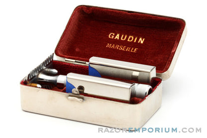 Gaudin Open Comb DE Safety Razor Set w/  Case Blade Bank & Blades | Marseille