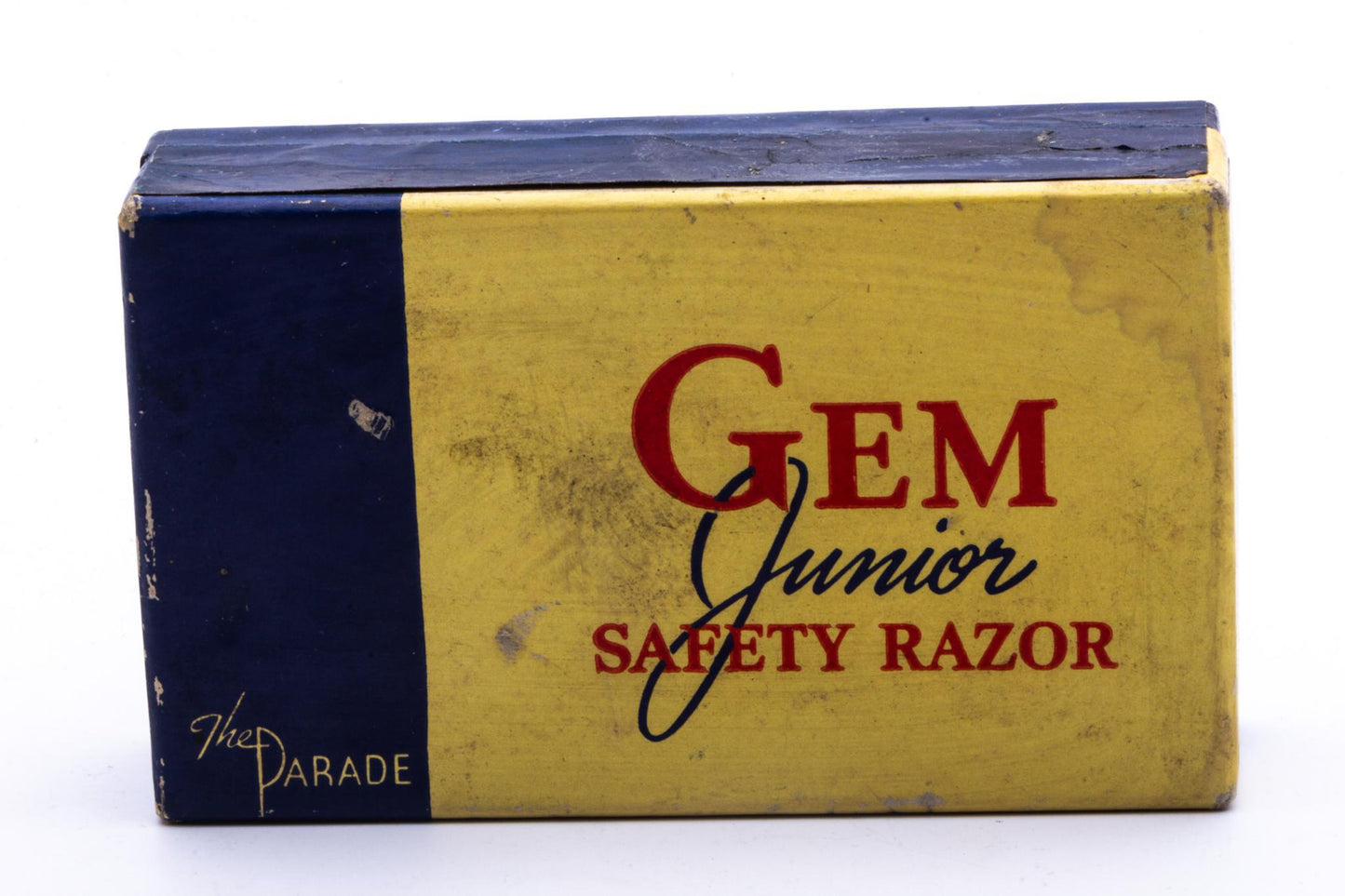 1940's Gem Junior Black Fat Handle Single Edge Safety Razor Set | Original Condition