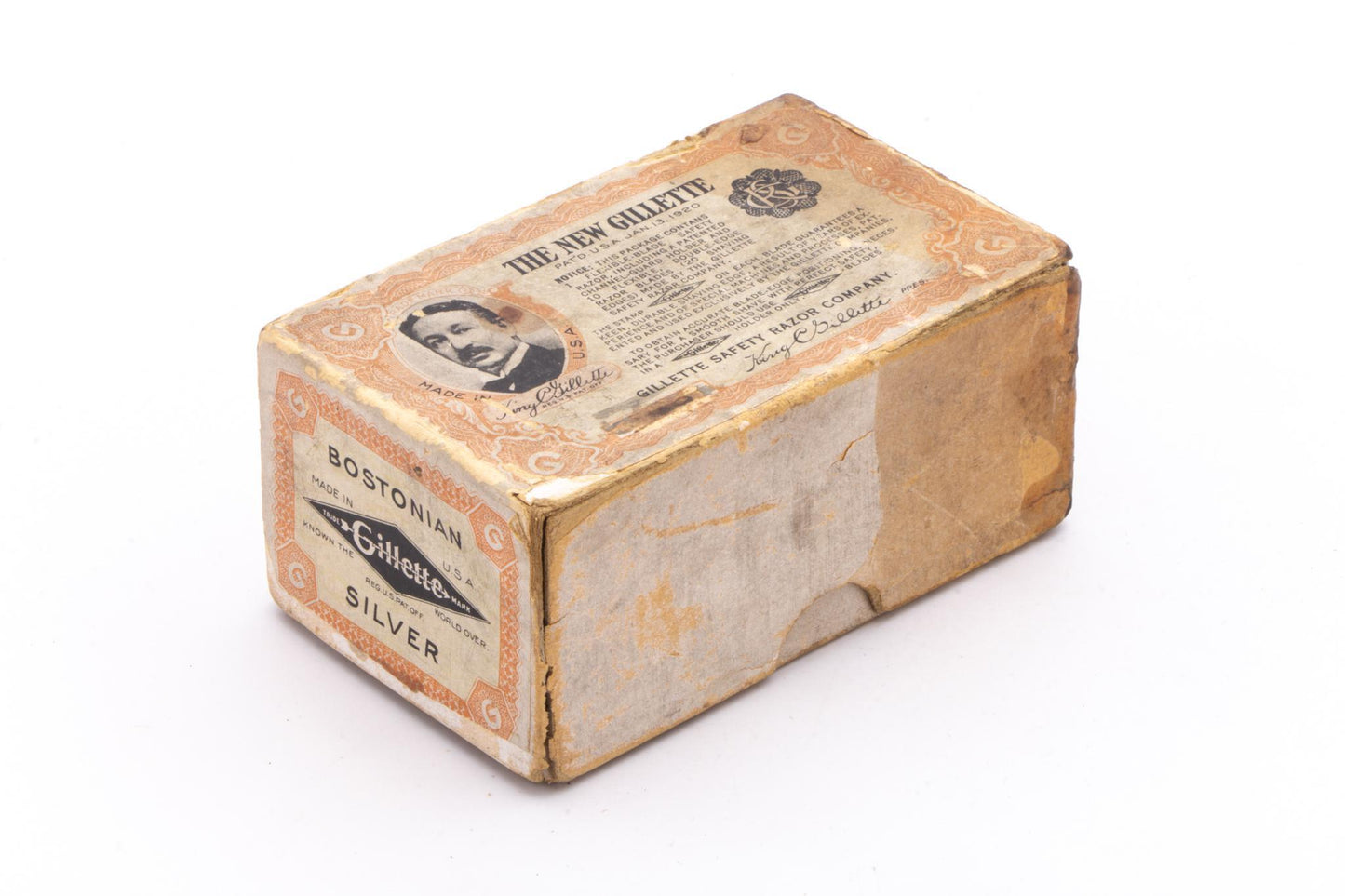 1920's Gillette New Improved Bostonian Safety Razor Set | Rhodium Revamp