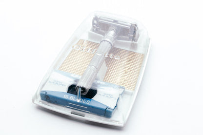 1968 Gillette Slim Adjustable Double Edge Safety Razor Set N1