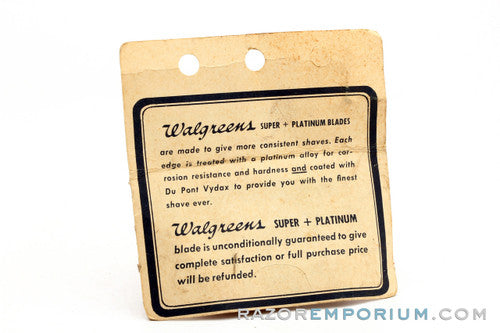 Walgreens Super + Platinum Double Edge (10) - New Old Stock (NOS) Razor Blades