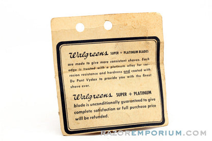 Walgreens Super + Platinum Double Edge (10) - New Old Stock (NOS) Razor Blades