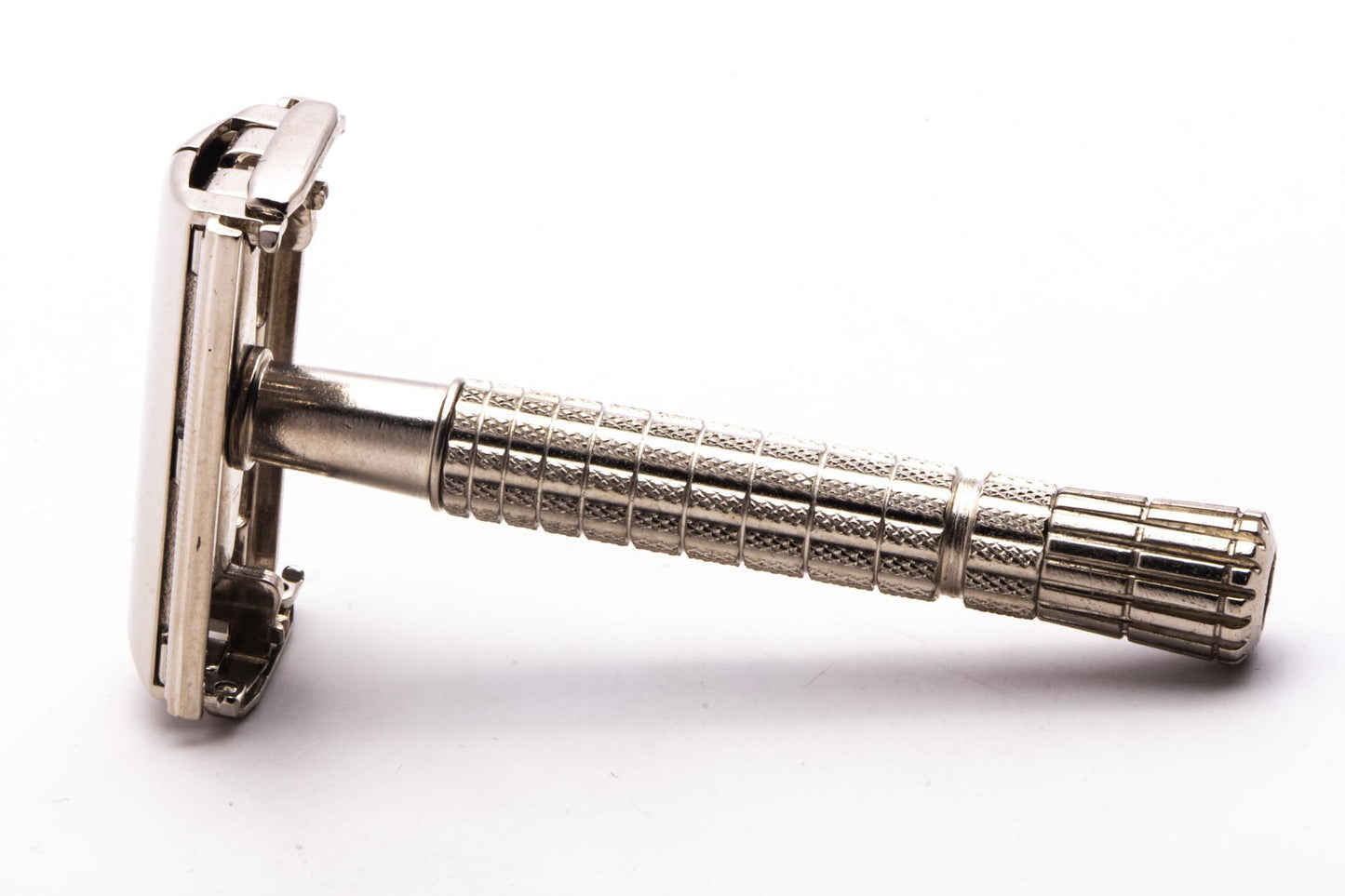 1950's Gillette Flare Tip Rocket Super Speed Double Edge Safety Razor | Factory Nickel Revamp