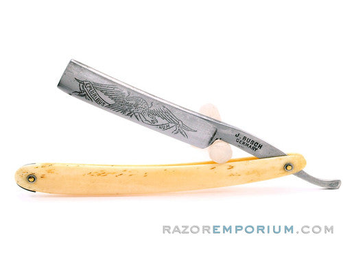 9/16" J. Busch "E Pluribus Unum" Vintage Straight Razor w/ Original Scales | Germany