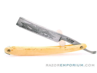 9/16" J. Busch "E Pluribus Unum" Vintage Straight Razor w/ Original Scales | Germany