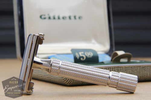 Gillette President Razor Gillette 1954 President DE Safety Razor - Original Rhodium Finish MINT ...