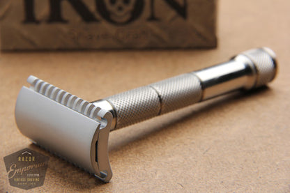 iKon Shavecraft Long Handled Stainless DE Safety Razor
