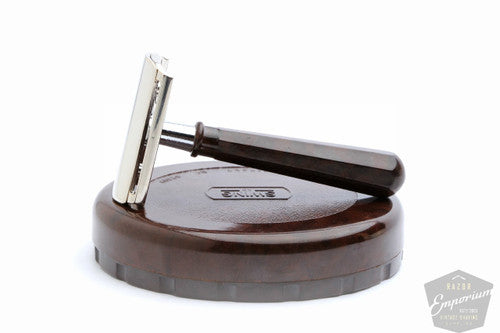 Swing Double Edge Safety Razor Set with Brown Case