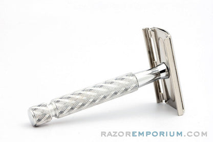 1960's Gillette Aluminum Spiral Handle Tech Safety Razor