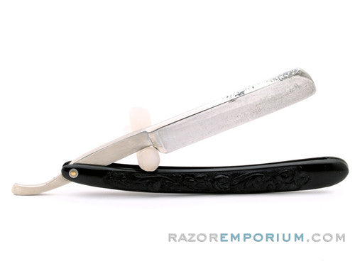 9/16"  Said Shaheen & Bros. Warranted #125 1/2 Vintage Straight Razor w/ Original Scales