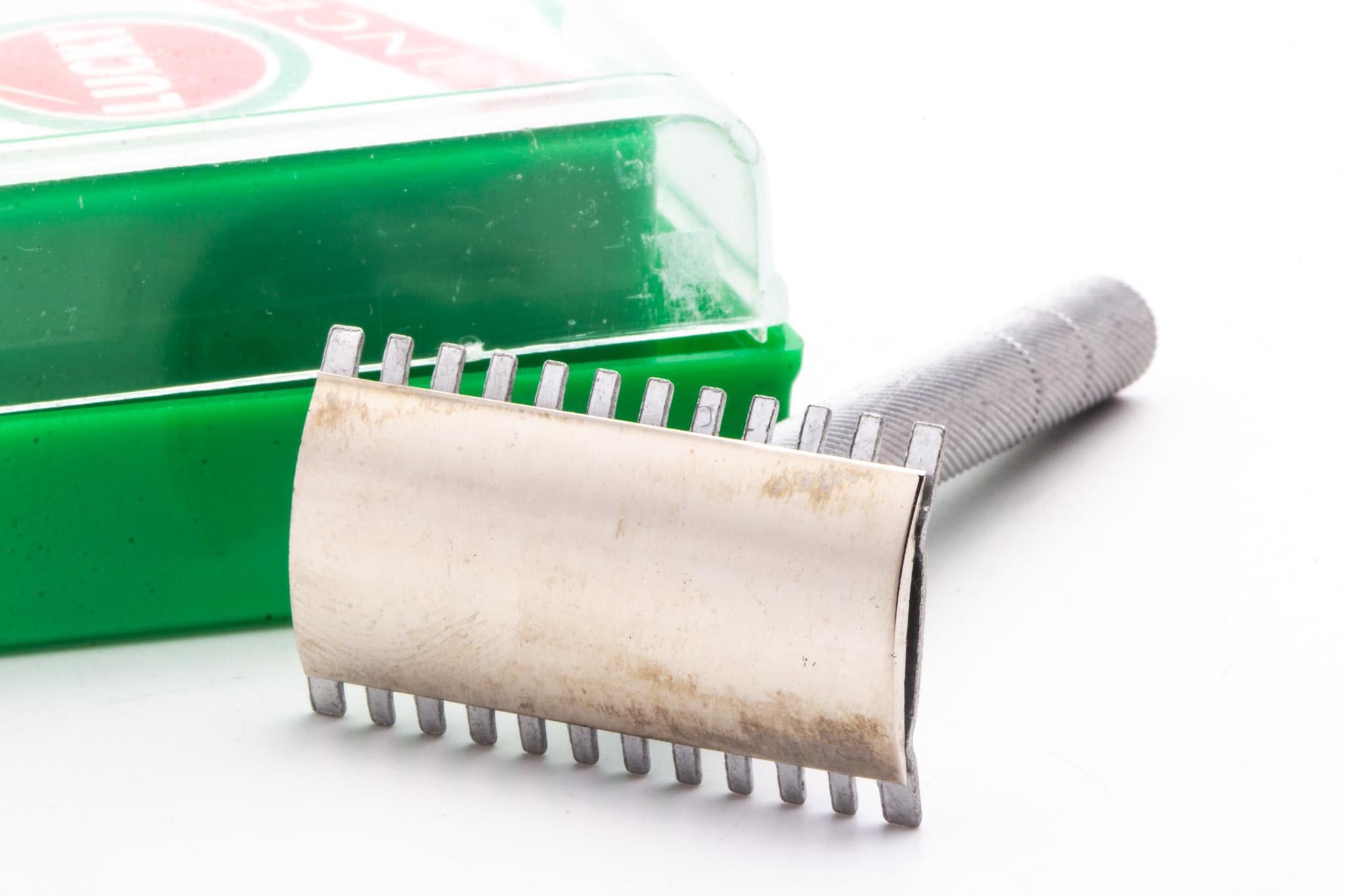 Vintage Lucky Mince Double Edge Safety Razor Set | Original Condition ...