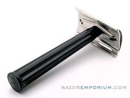 1947-51 Gillette Bakelite Handle Tech DE Razor Set w/ Blue Blades