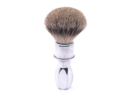 Rubberset Vintage Metal Shave Brush | Superfine Badger Revamp