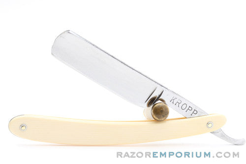13/16" KROPP Round Point Straight Razor | Ground in Hamburg, Germany Made in England