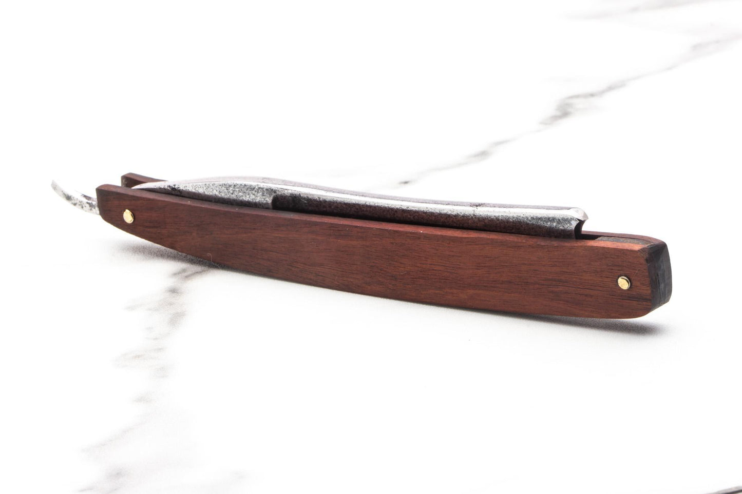 4/8" Vintage Restored Wade & Butcher Straight Razor With Wood Scales