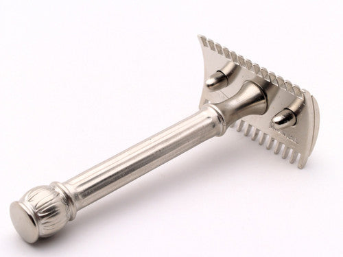 1920's Gillette Ball End Old Type DE Safety Razor | Factory Nickel Revamp