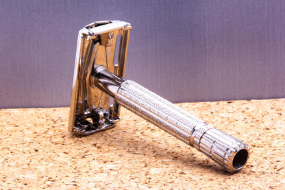 1959 E1 Gillette Flare Tip Super Speed Safety Razor  | Factory Nickel Revamp