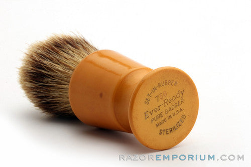 Ever-Ready 750 Pure Badger Shaving Brush -  Set in Rubber
