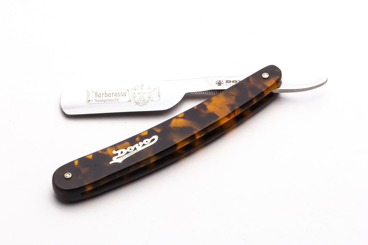 5\8" DOVO Barbarossa Short Round Tip Swedish Steel Hollow Ground Straight Razor