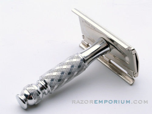 1970 P2 Gillette Ball End Tech Travel Spiral Handle Razor Marcus Regs w/ Blades & Case