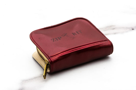 1966 L1 Gillette Travel Ball End Tech 3 Piece DE Razor Zip Kit Set | Original Condition