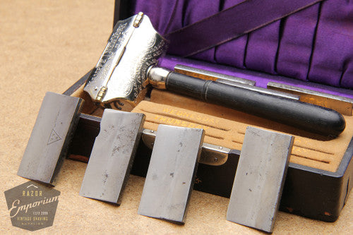 Kampfe Bros. 1900's Star New 7 Day Model SE Safety Razor in Black Leat ...