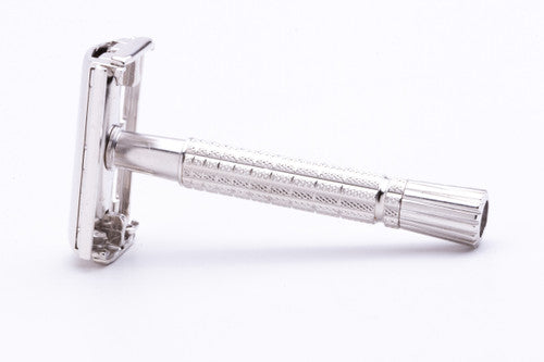 1960 F4 Gillette Flare Tip Super Speed DE Razor | Rhodium Revamp