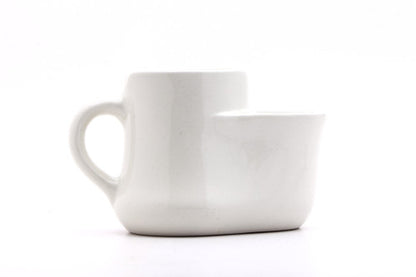 White Vintage Scuttle Shaving Mug