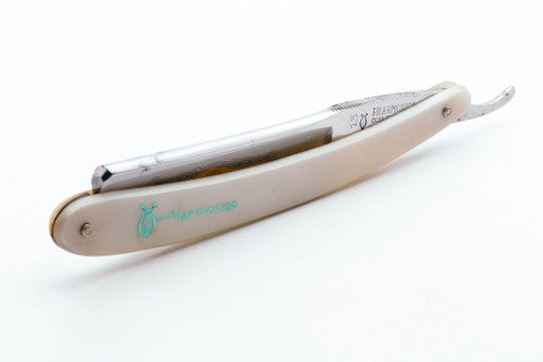 6/8" Filarmonica Doble Temple #13 Straight Razor w/ Coffin & Cream Scales| Spain