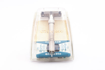1963 I2 Gillette Slim Adjustable Double Edge TTO Safety Razor Set | Original Condition