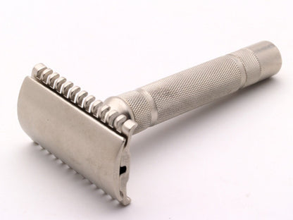1930's Gillette British NEW Deluxe Long Comb Common Bar Handle Razor | Factory Nickel Revamp