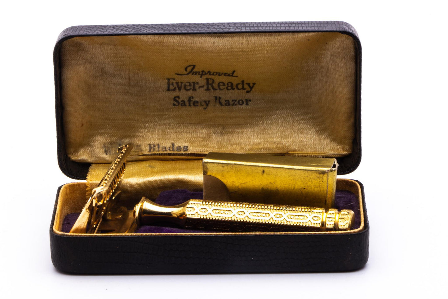 Ever-Ready Gold 1912 Style Single Edge Improved Safety Razor Set | Original Condition