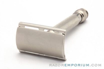 1947-51 Gillette Tech and Ball End Replica Handle DE Safety Razor | Factory Nickel Revamp