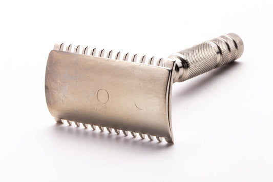 German Open Comb "Old Type Style" Travel Safety Razor | Factory Nickel Revamp