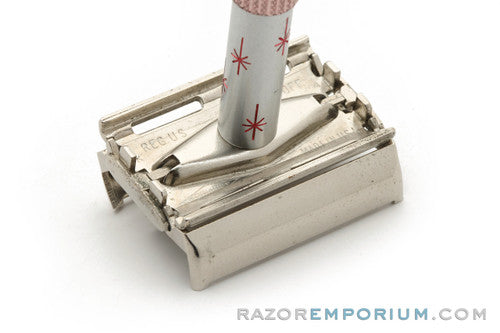 1965 Gillette K4 Pink Star Lady Gillette Double Edge Safety Razor