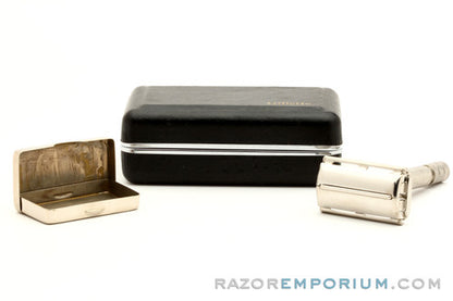 1947-51 Gillette Rocket TTO DE Safety Razor w/ Case & Blade Bank | Made in England